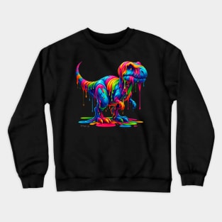 Colorful melting Dino Designe #1 Crewneck Sweatshirt